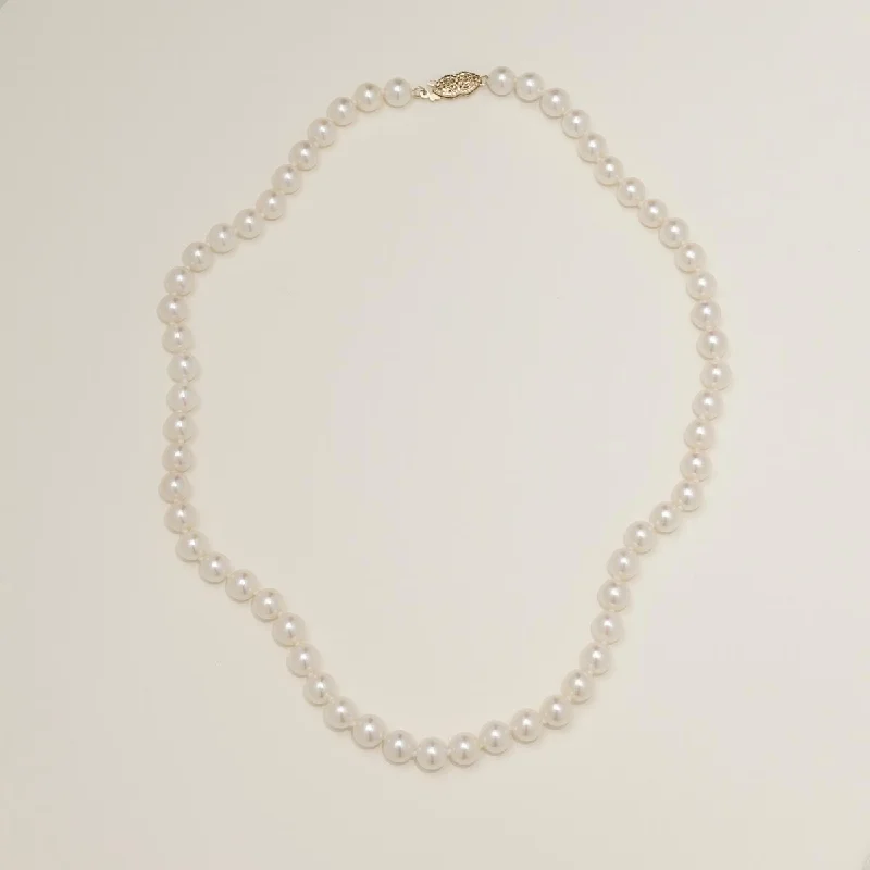 Mastoloni Cultured Freshwater Pearl Strand Necklace in 14kt Yellow Gold (7-7.5mm pearls)