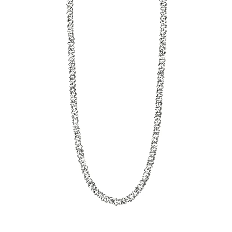 Men's 5mm Cuban Edge Chain with CZ silver