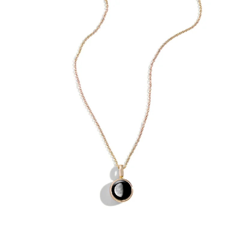 Moonglow Sky Light Gold Moon Phase Necklace