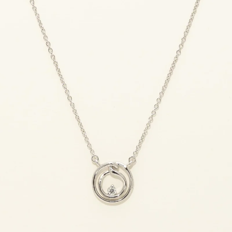 Northern Star Embrace Diamond Necklace in Sterling Silver (.03ct tw)