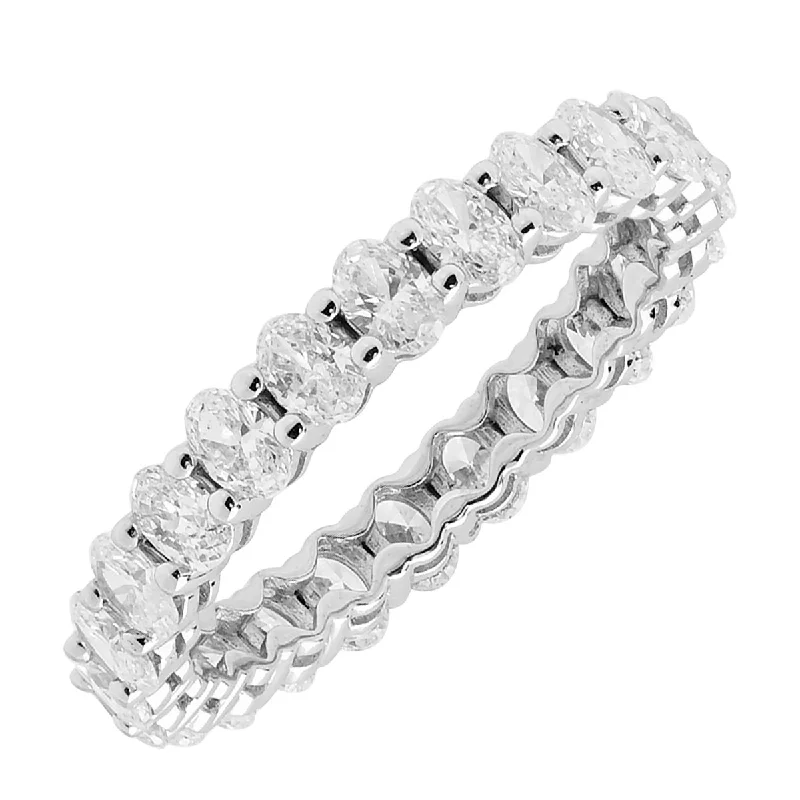 Oval Diamond Eternity Band in 14kt White Gold (2ct tw)