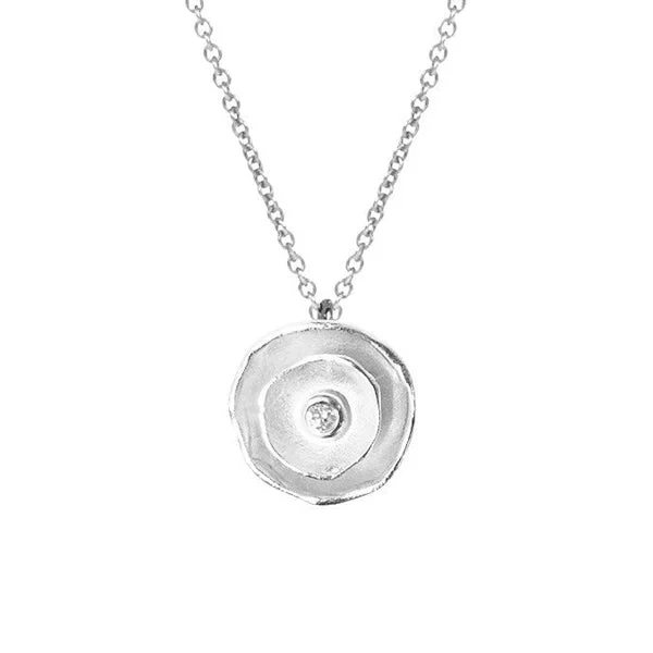 Oyster Dishy Pendant with Diamond