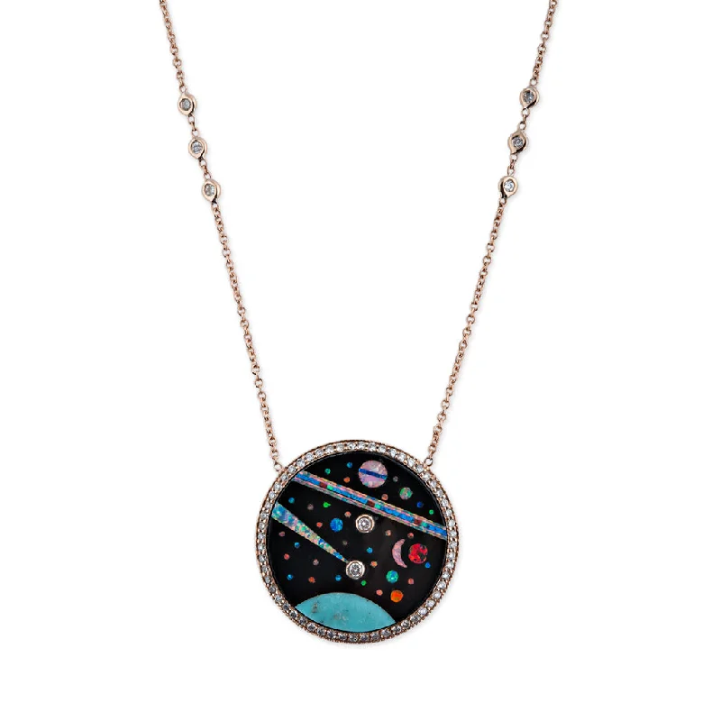 PAVE GALAXY INLAY NECKLACE