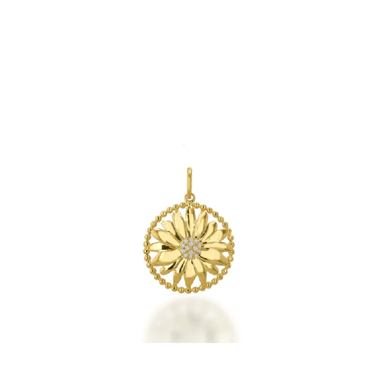 Rachel Reid 14k Diamond Daisy Charm