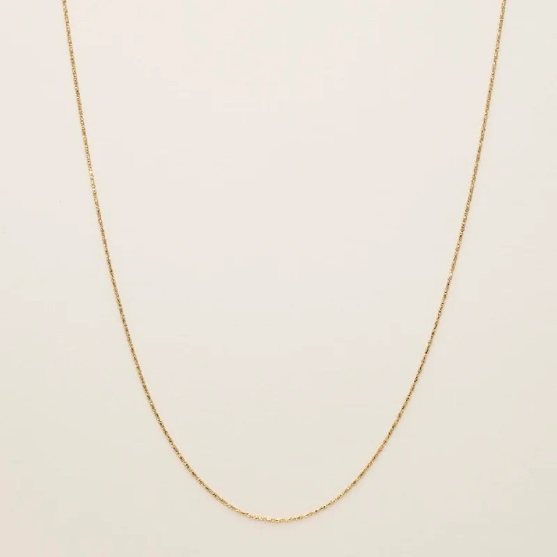 Raso Chain in 14kt Yellow Gold (18 inches and 1mm wide)