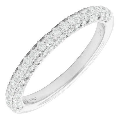 Ritani Pave Diamond Wedding Band in 14kt White Gold (7/8ct tw)