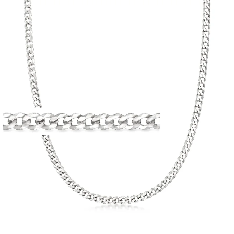 Ross-Simons Men's 5mm Sterling Silver Curb-Link Chain Necklace