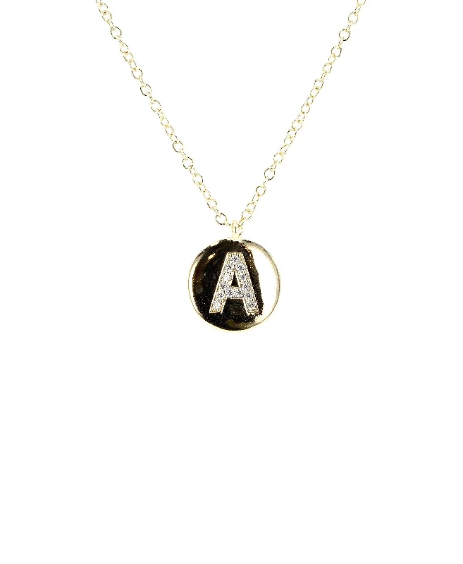 Initial Necklace w/ CZ