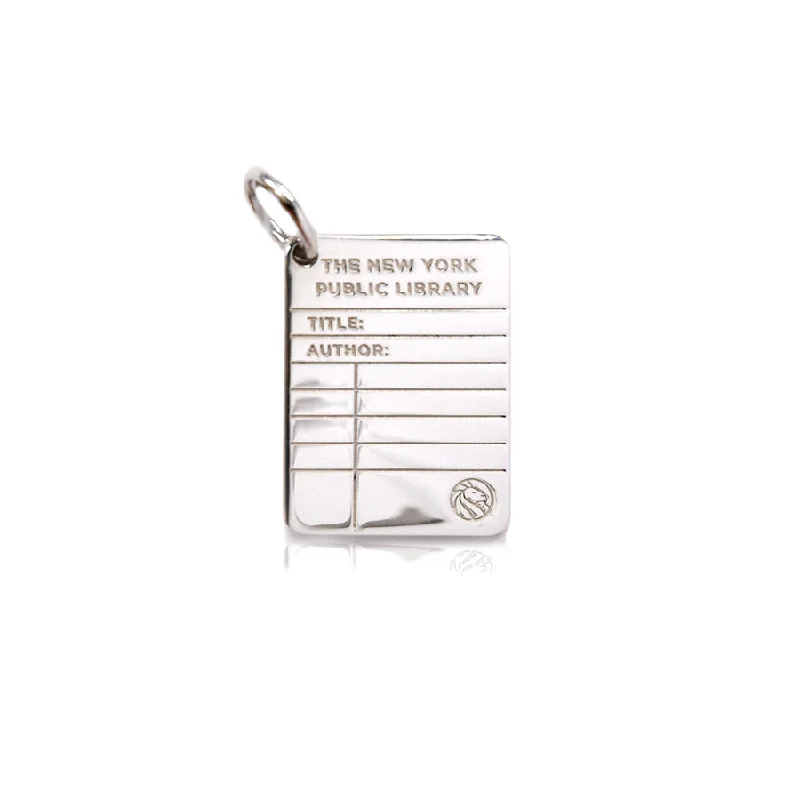 Silver NYPL Library Card Charm