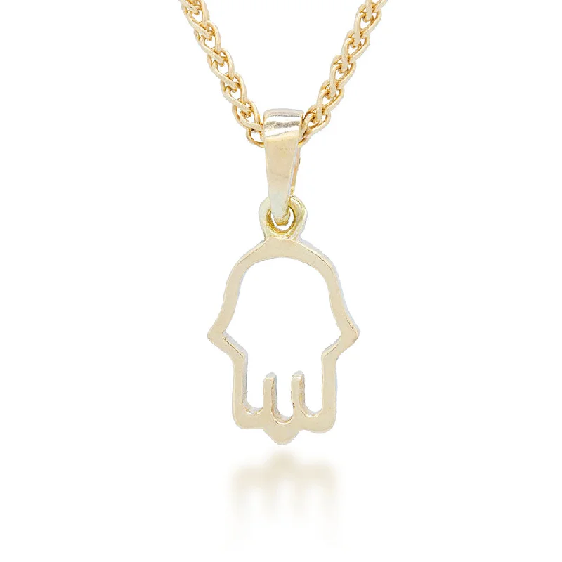 Small Outline Hamsa Charm