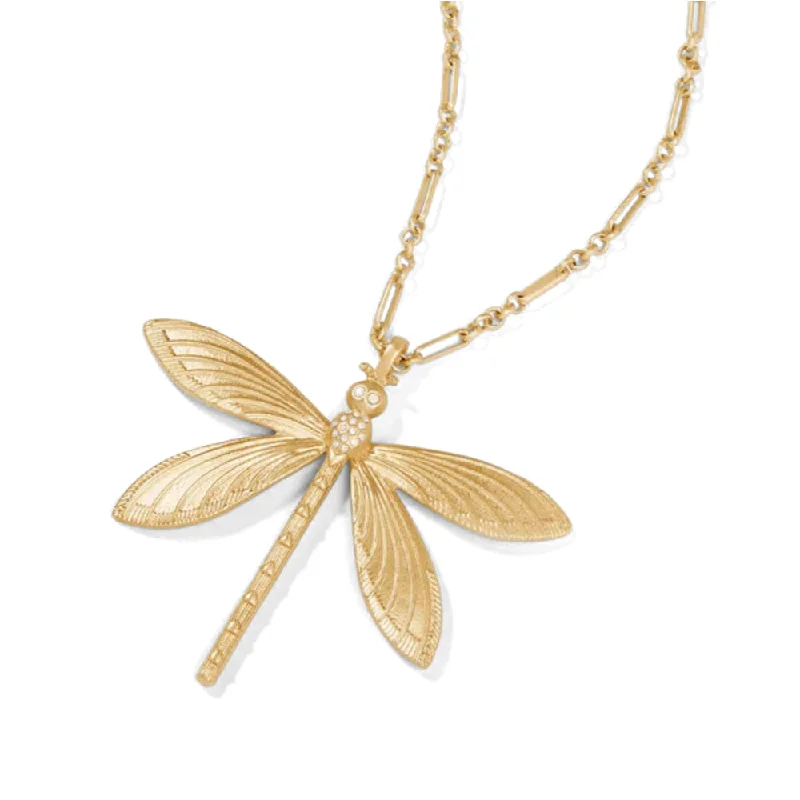 Spartina Dragonfly Necklace 32" White Opal