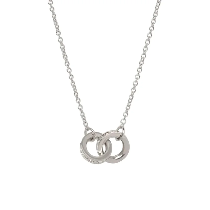 Spartina Sea La Vie Necklace 18" Unbreakable Double Rings - Silver