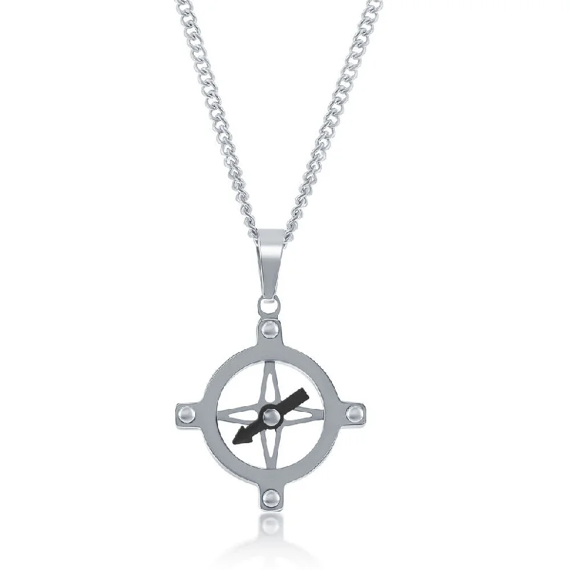 Stainless Steel Compass Necklace