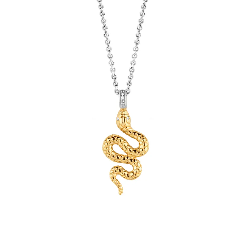 Ti Sento Snake Pendant Necklace