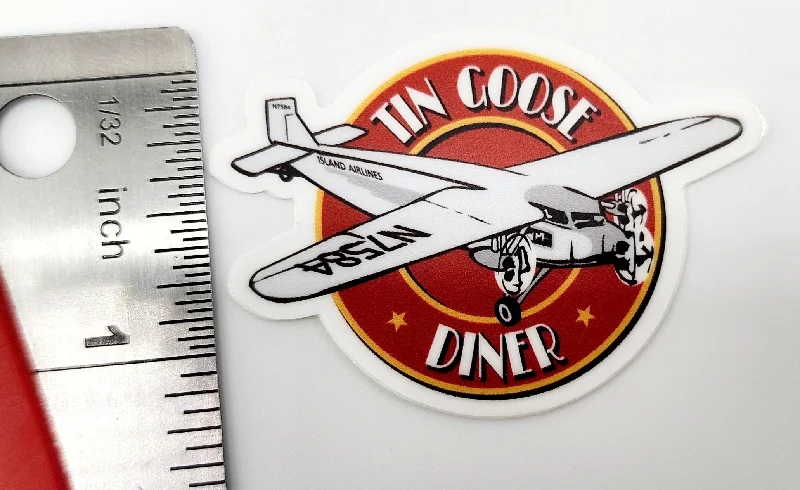 Tin Goose Diner Tri-Motor Roundel Logo Mini Sticker