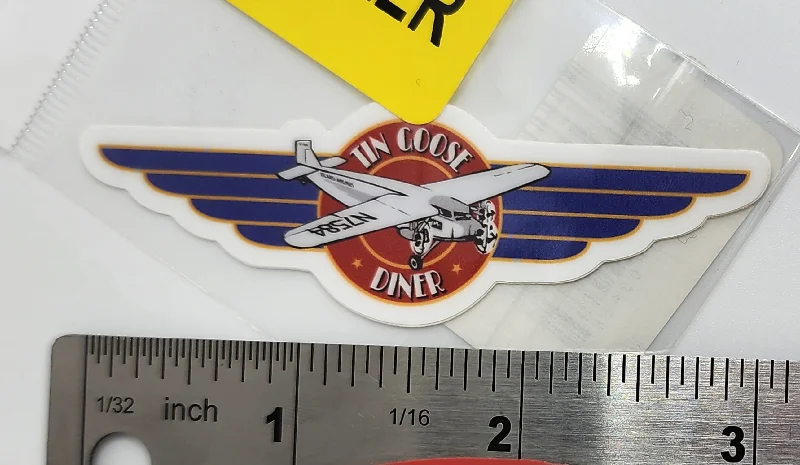 Tin Goose Diner Wings Logo Mini Sticker