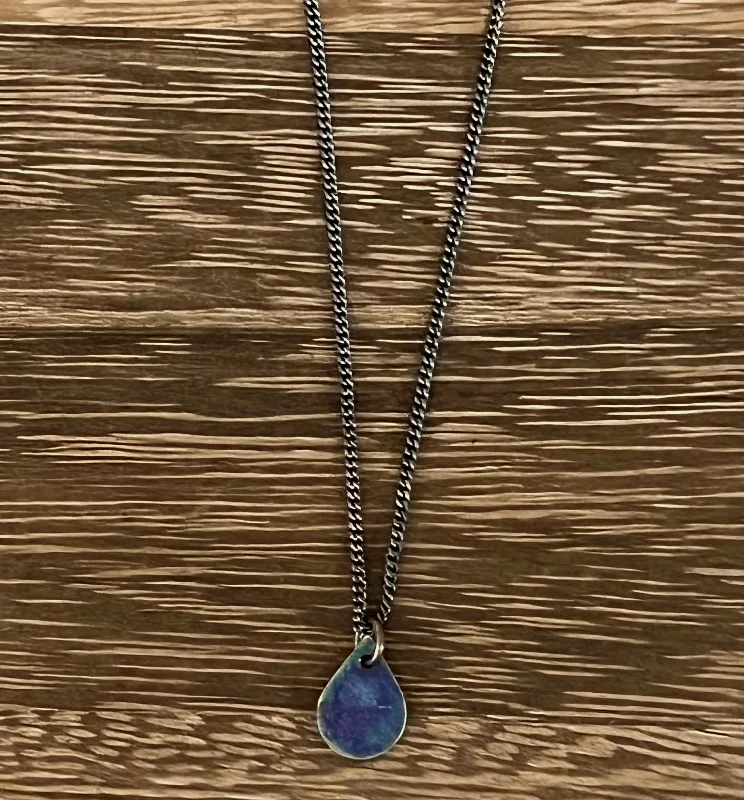 SSD Jewelry Tiny Sky Teardrop Necklace